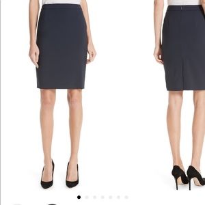 Boss Tropical Stretch Wool Pencil Skirt